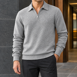 Keith Half-Zip Polo - Light Gray