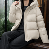 Sabine-Hope Hooded Puffer Jacket - Light Beige