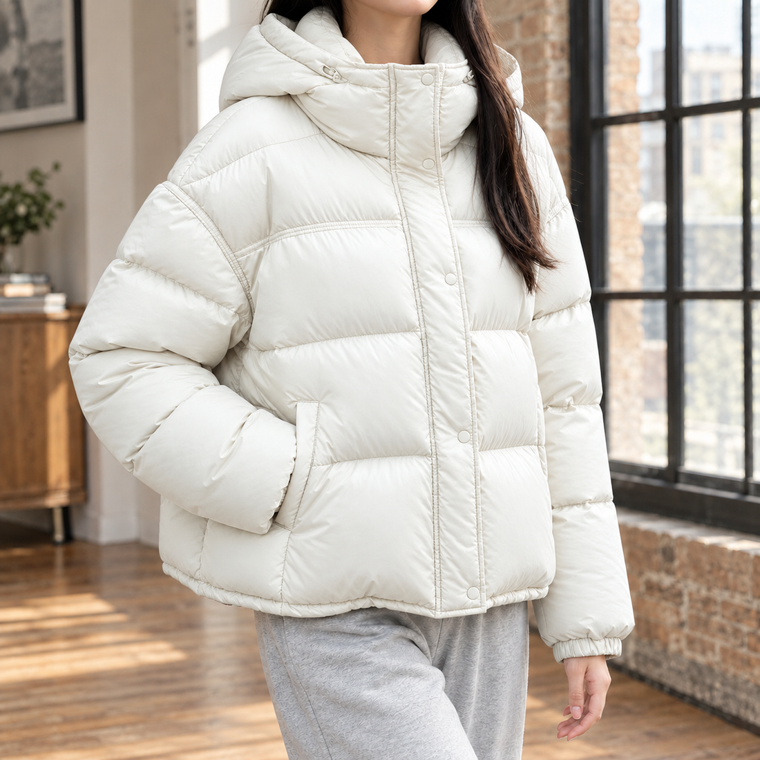 Berenice Puffer Jacket - Milkshake White