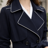 Madeleine Piped Overcoat - Lead Product Detail