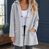 Avaline-June Cashmere Cardigan - Light Gray