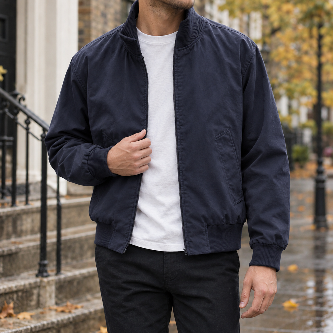 Jacob-Miles Harrington Jacket - Navy Blue