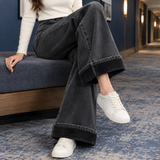 Arletta-Lane Wide Leg Pants - Black Gray