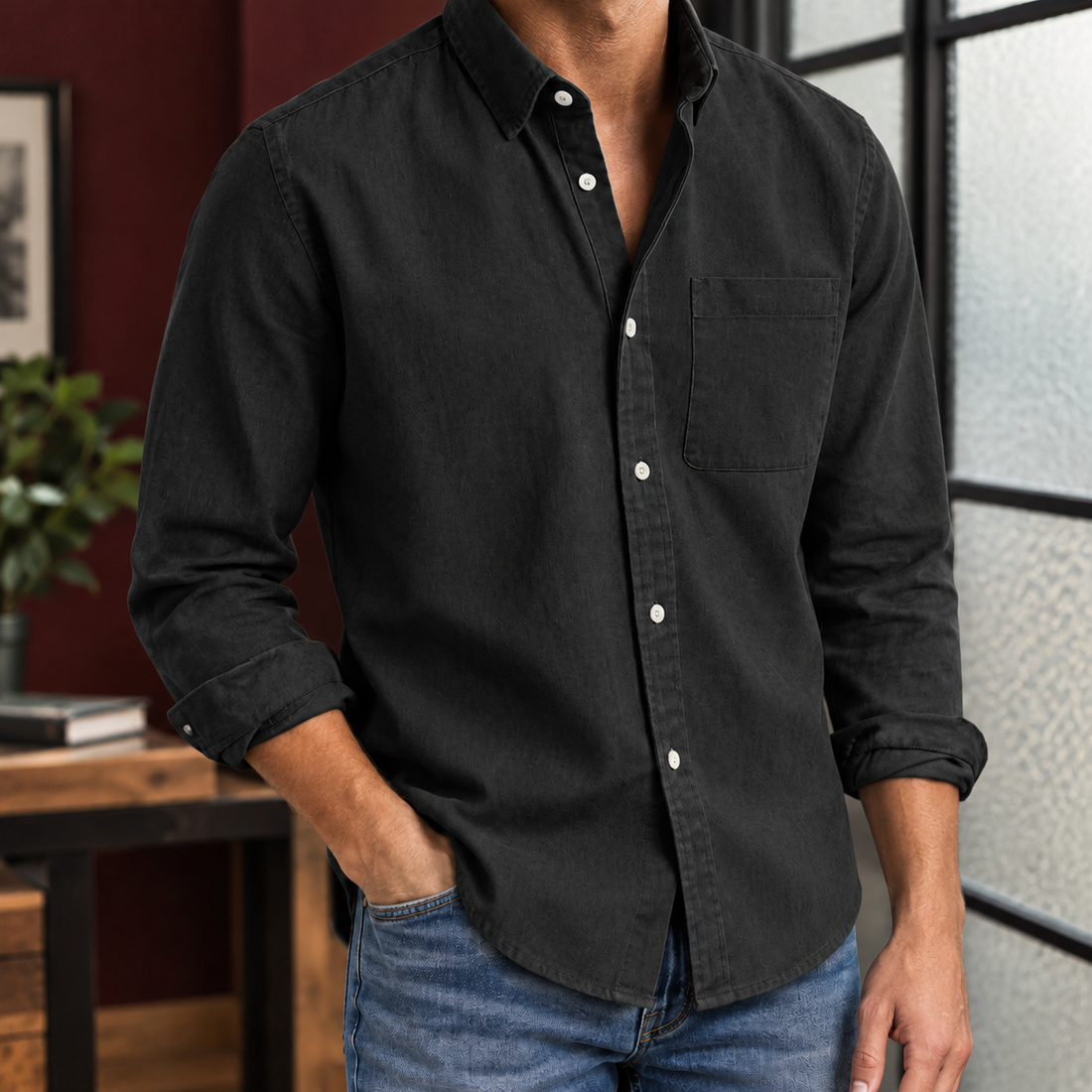 Jacob Relaxed Shirt - Black