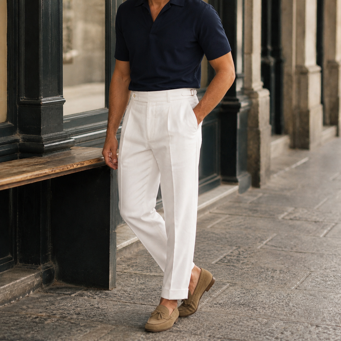 Anton Tapered Pants - White
