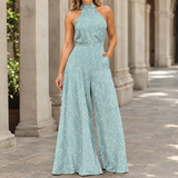 Melanie-Rose Wide Leg Jumpsuit - White Line