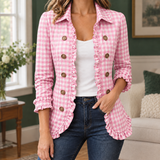 Hermione-Eve Gingham Jacket - Pink