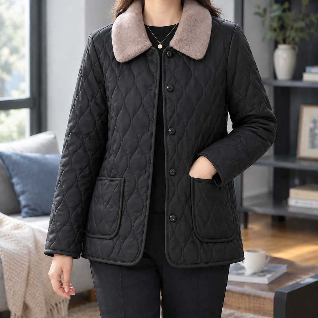 Sadie Quilted Jacket - Black