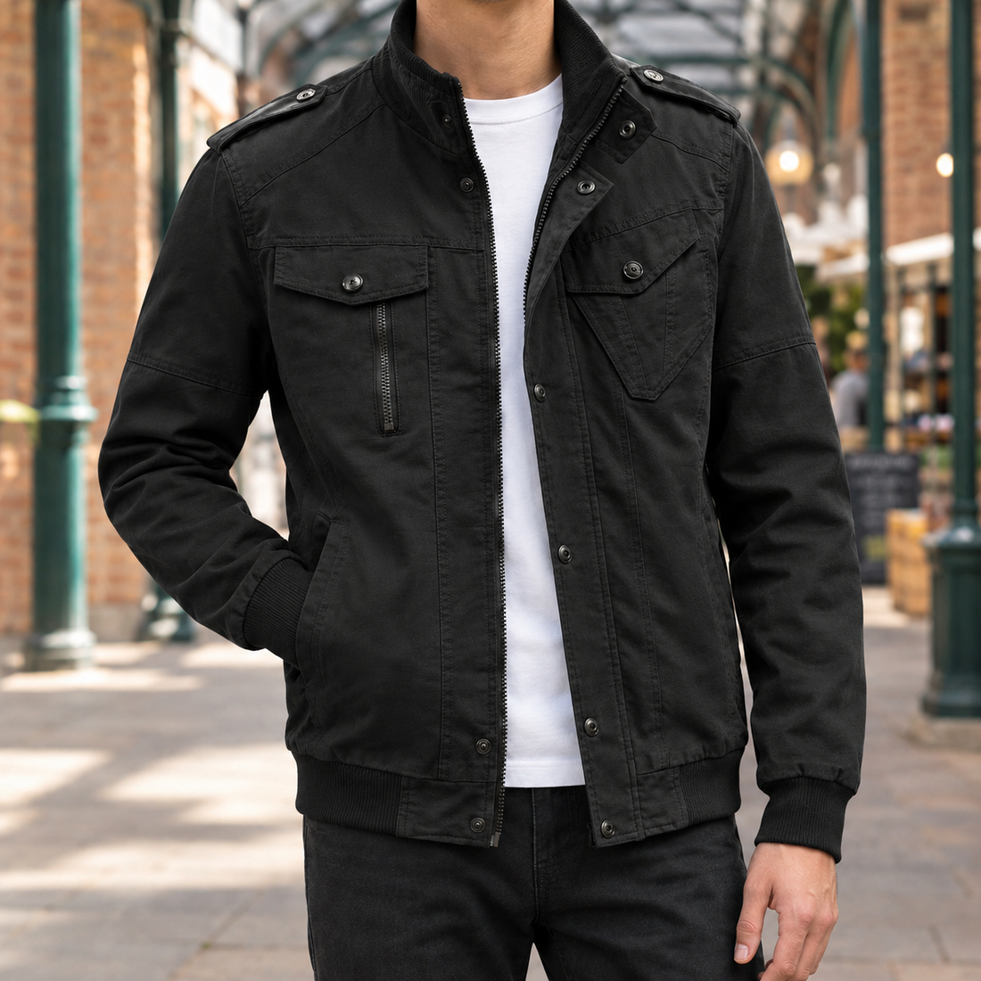 Rocco Utility Jacket - Black