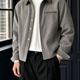 Leander-Jude Contrast Collar Jacket - Gray