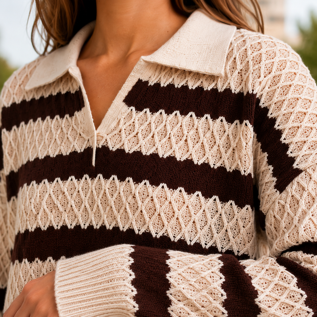 Estelle Textured Sweater - Lead Product Detail