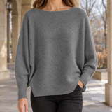 Cordelia-Faye Off Shoulder Sweater - Gray