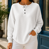 Bernadette Waffle Sweater - White