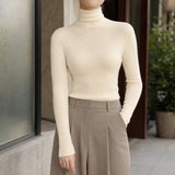 Isabel Fine Knit Turtleneck - Beige
