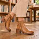 Messina Block Heel Boots - C-brown