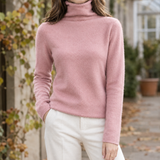 Josephine-Marie Wool Turtleneck - Elegant Pink