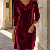 Alexia-June Velvet Dress - Jiuhongse