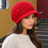 Allington Cable Knit Cap - Red 2