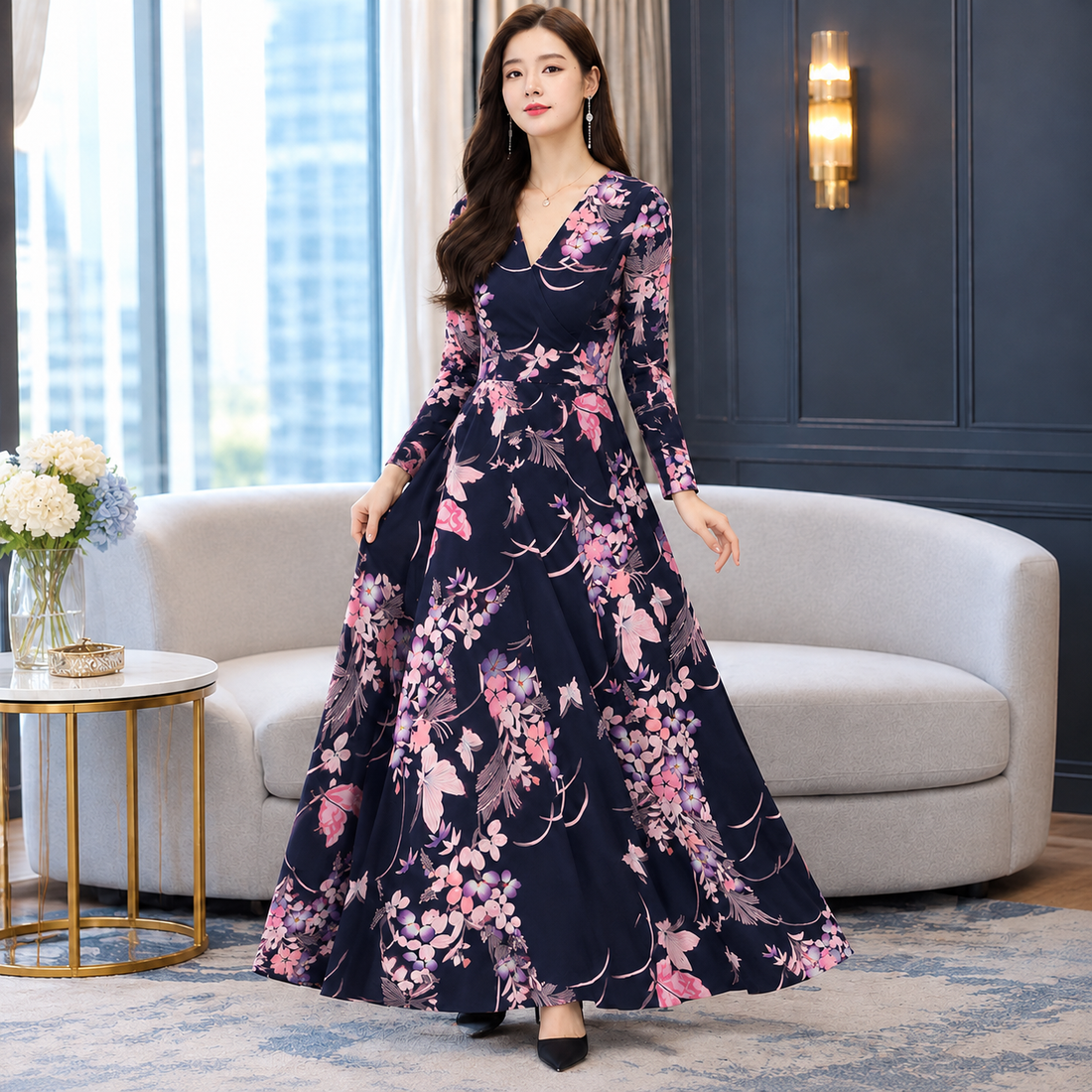 Madeline-Mae Floral Maxi Dress - Pink