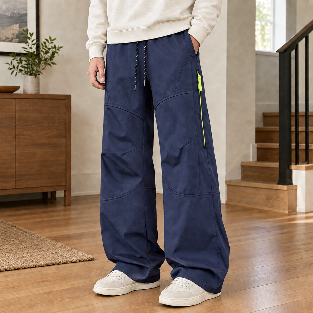 Sebastien Relaxed Pants - Navy Blue
