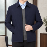 Asher Zip Jacket - Navy Blue