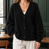 Florence-Eve Plush Cardigan - Black