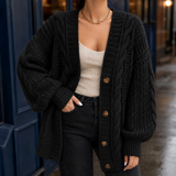 Ariane Cable Knit Sweater - Black