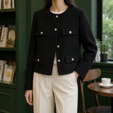 Mina-Rae Cropped Jacket - Black