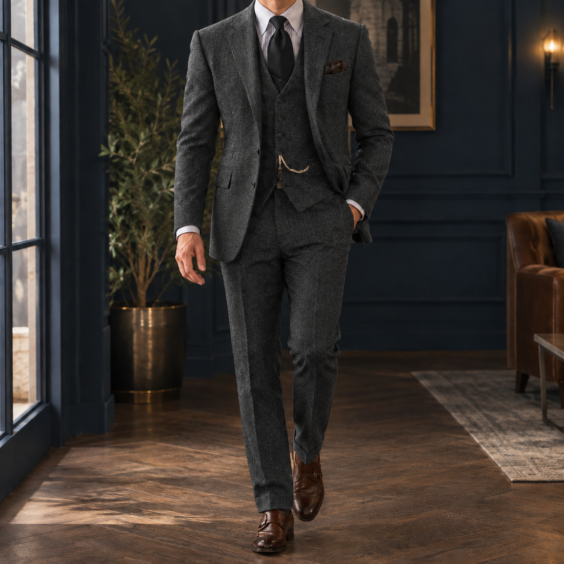 Cameron-West Tailored Suit - Charcoal