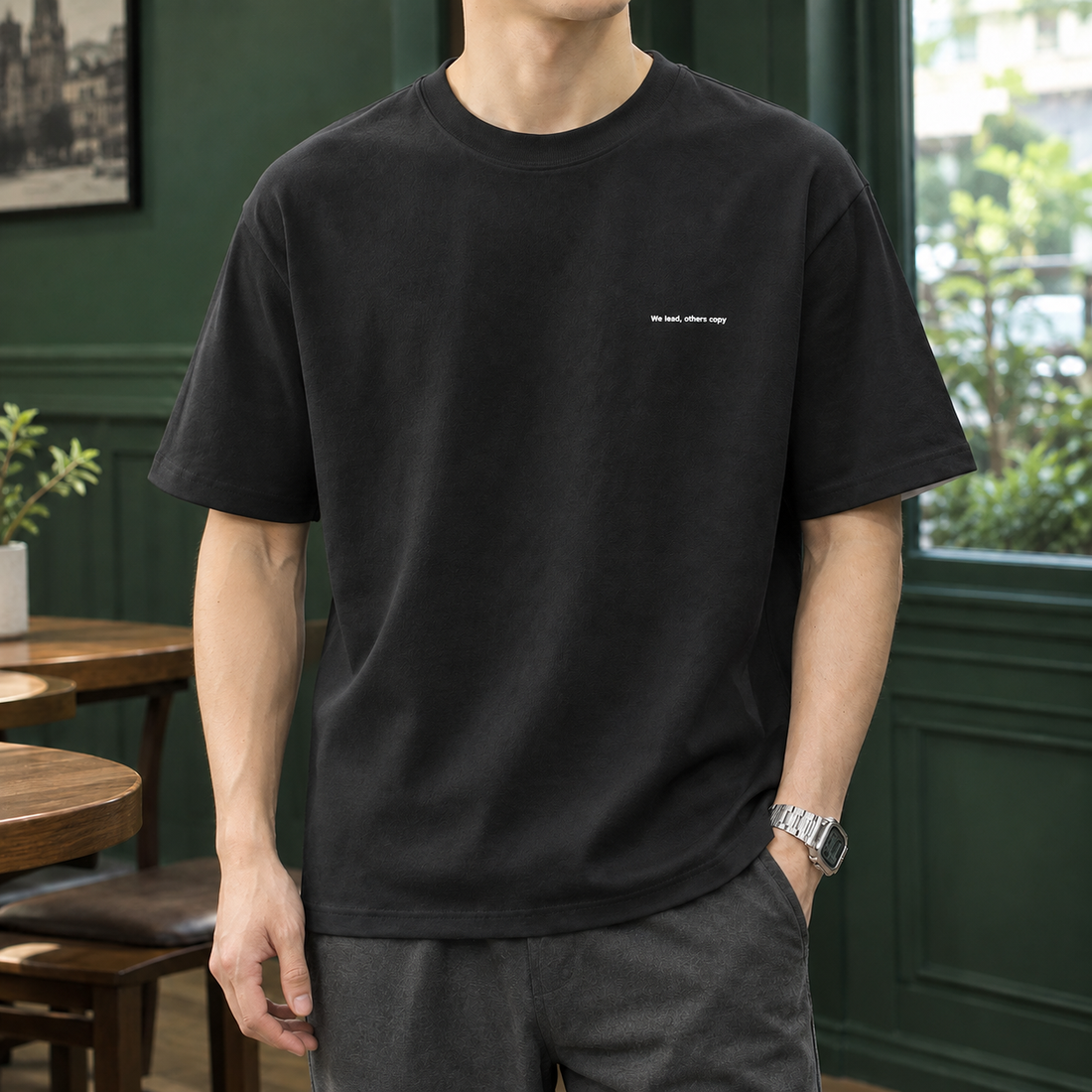 Renard Relaxed T-Shirt - Black (plain)