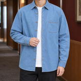 Neil Denim Overshirt - Light Blue