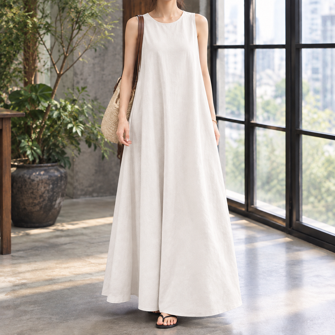 Mercedes Cape Back Dress - Ivory