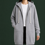 Ariadne-Jade Longline Hoodie - Gray