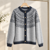 Natalie Fair Isle Cardigan - Blue