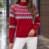 Becca-Louise Fair Isle Sweater - Red
