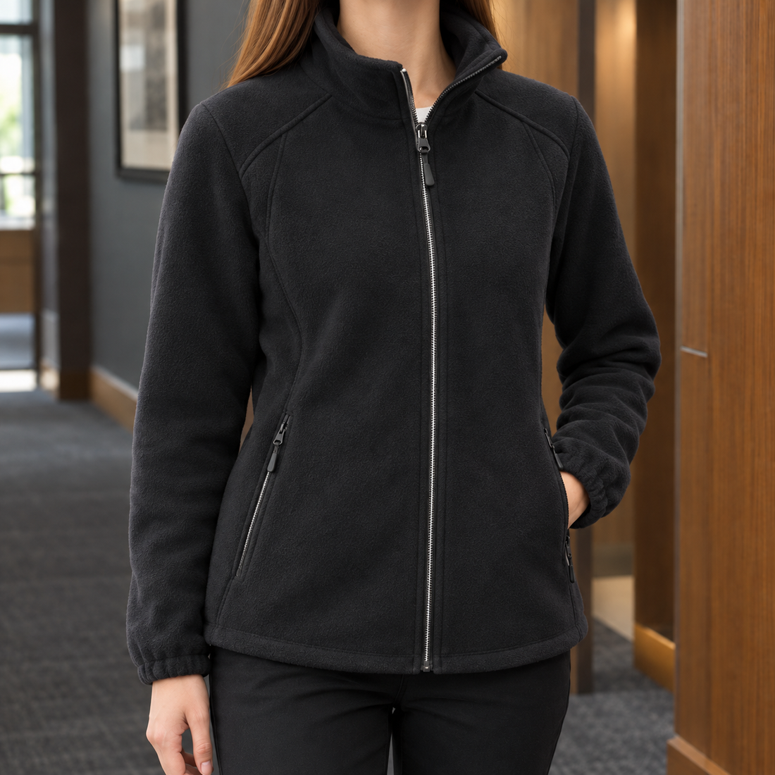 Bridget Stand Collar Jacket - Black