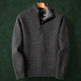 Tristan Quarter-Zip Sweater - Dark Gray