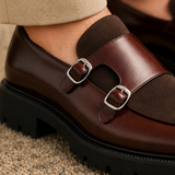 Zanetti Double Monk Shoes - Lead Product Detail