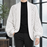 Erasmus Pointelle Cardigan - White