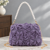 Marostica Rosette Handbag - Purple