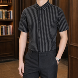Egon Striped Shirt - Black Stripe