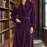 Priscilla-Grace Plush Robe - Purple