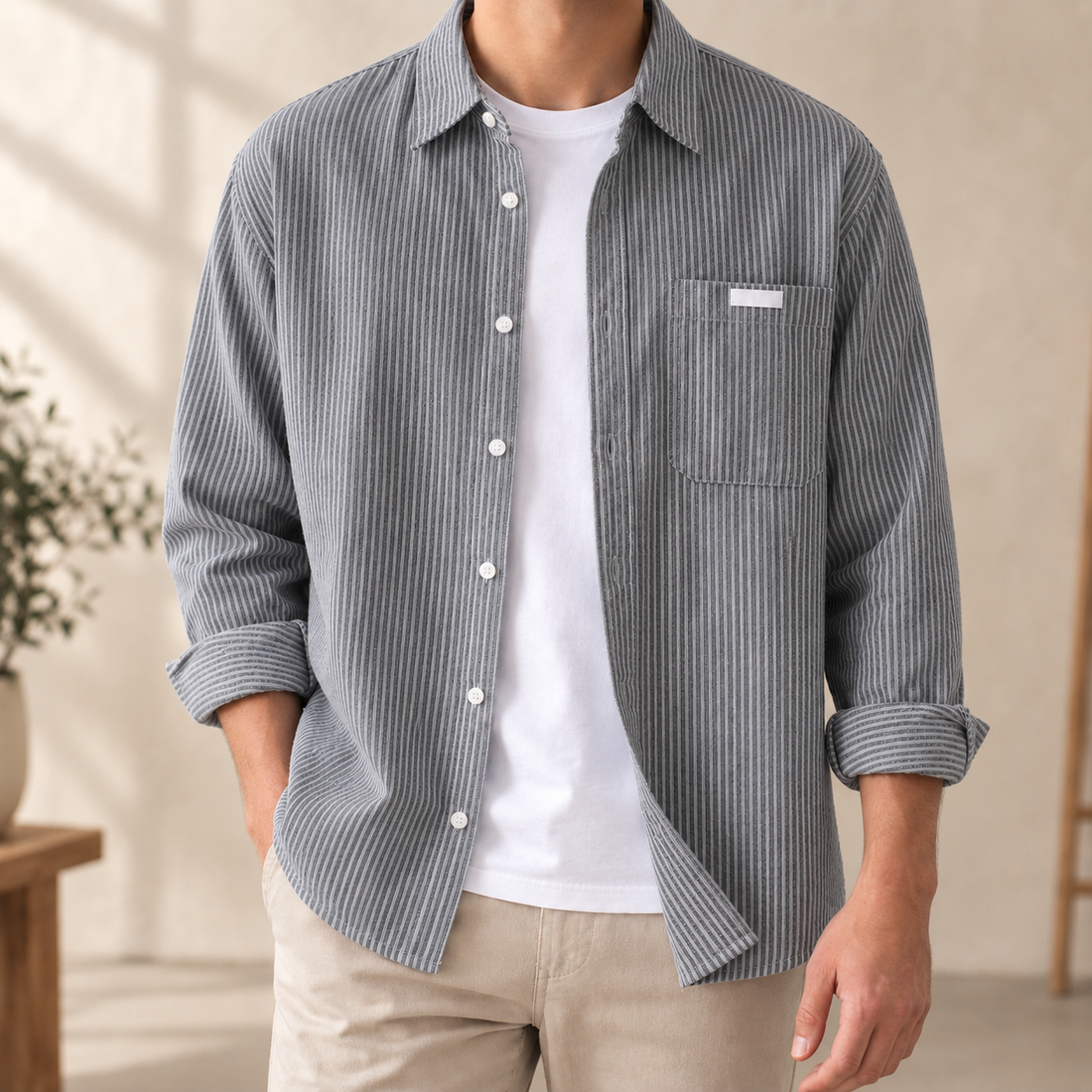 Philip-James Relaxed Shirt - Dark Gray