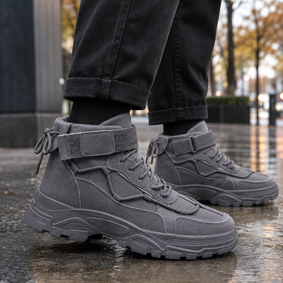 Savoia Suede Boots - Gray