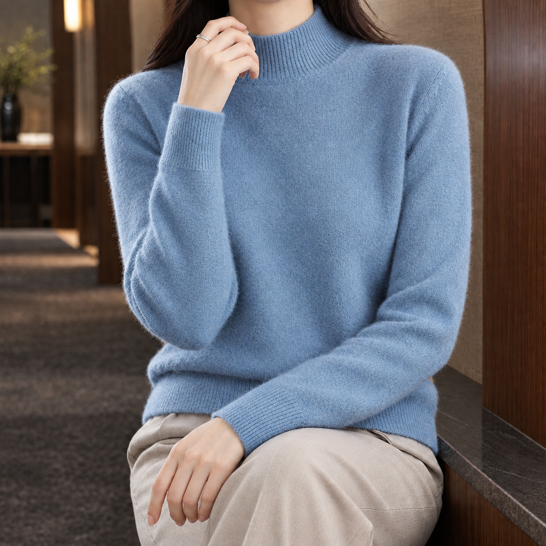 Aiglon Mock Neck Sweater - As Pictured