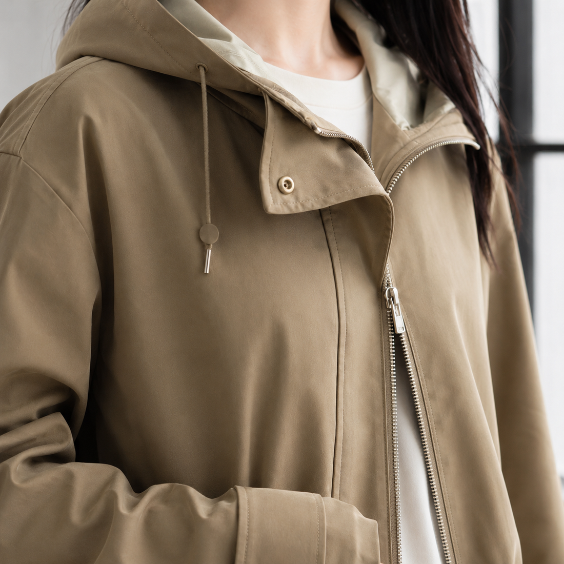 Junia Drawstring Jacket - Lead Product Detail