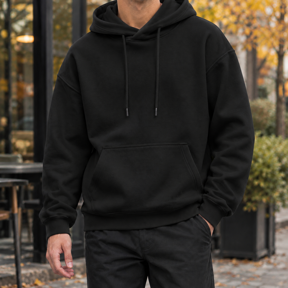 Max-Wren Relaxed Hoodie - Black
