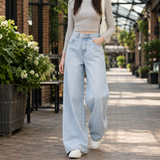 Aiglon-Hope Wide Leg Jeans - Light Blue