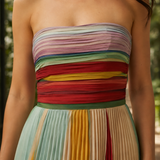 Greta Pleated Maxi Dress - Lead Product Detail