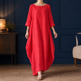 Audrina Cocoon Maxi Dress - Red